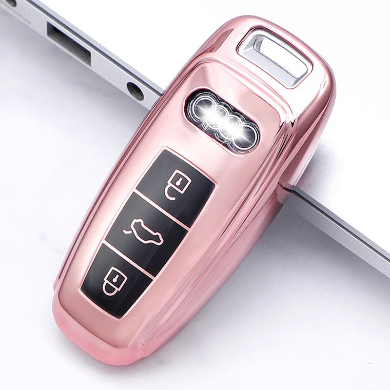 High Quality TPU Car Remote Key Case Shell Cover for A6 A7 A8 E-tron C8 D5 Q7 Q8 2018 2019 Protector Holder Fob Accessories