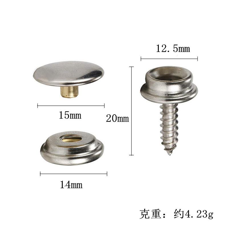 10 Sets Stainless Steel Tapping Snap Fastener Kit Tent Marine Yacht Boat Canvas Cover Tools Sockets Buttons Car Canopy Accessories