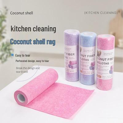 Multi-Purpose Coconut Shell Degreasing Dishcloth - Absorbent, Oil-Absorbing Kitchen Cleaning Towel