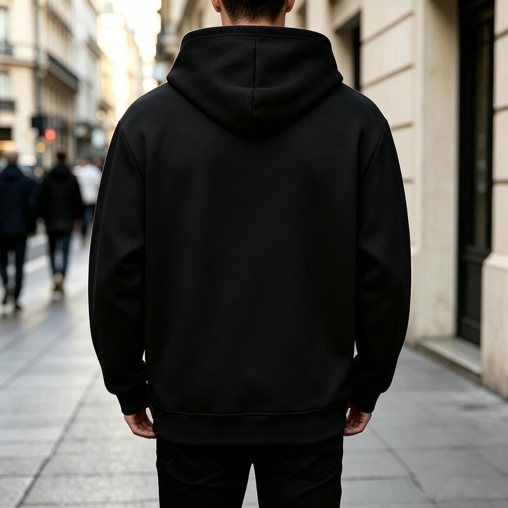 Men's Casual Long Sleeve Hoodie Cotton-Like Fabric Pullover Hooded Sweatshirt for Sports