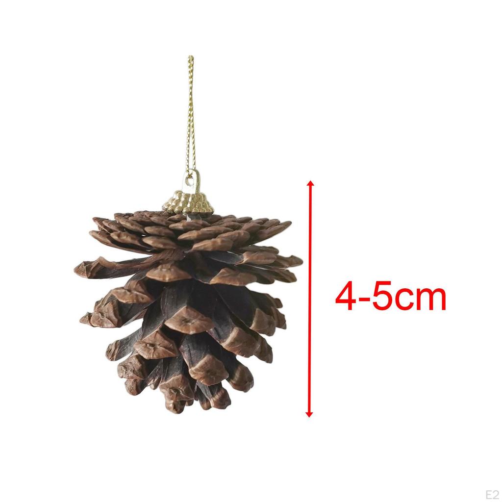 10pcs Christmas Pine Cone Pendants Cones Decorating Tree for Gift Tags