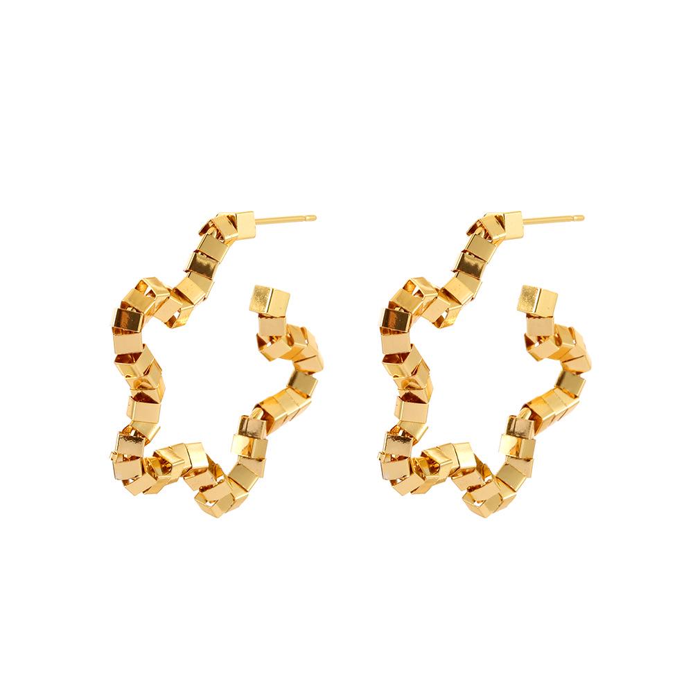 Exquisite Retro Silver Foil Star Earrings - Women's Unique Design