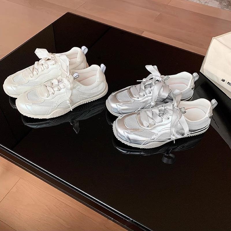 Su Yinyin 2025 new soufflé~ waffle mesh breathable sports and leisure shoes women's Dexun Forrest Gump shoes are comfortable