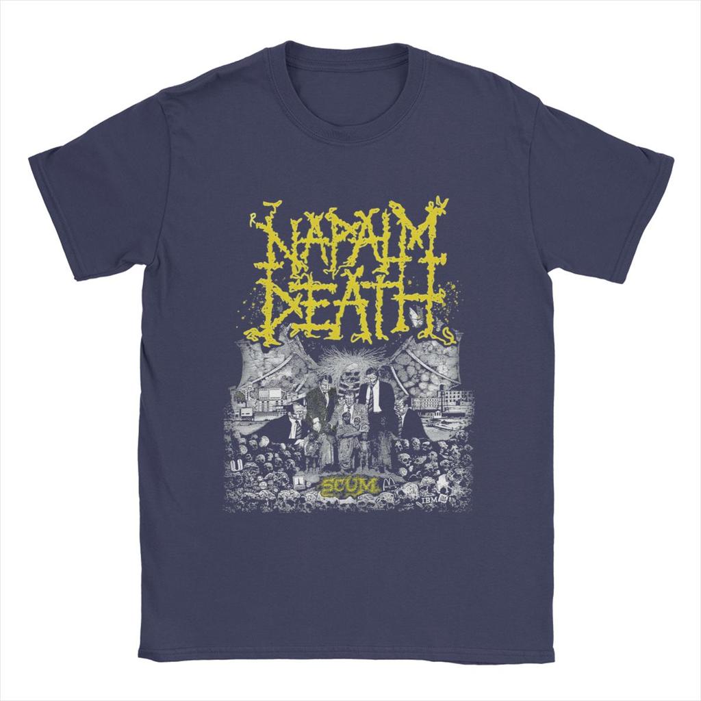 Napalm Death T Shirts Men's Cotton Novelty T-Shirts Round Neck Band Tee Shirt Short Sleeve Clothing Plus Size