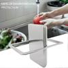 Stainless Steel Built-in Trash Bin Cover Flush Mount Kitchen Countertop Swing Lid Less