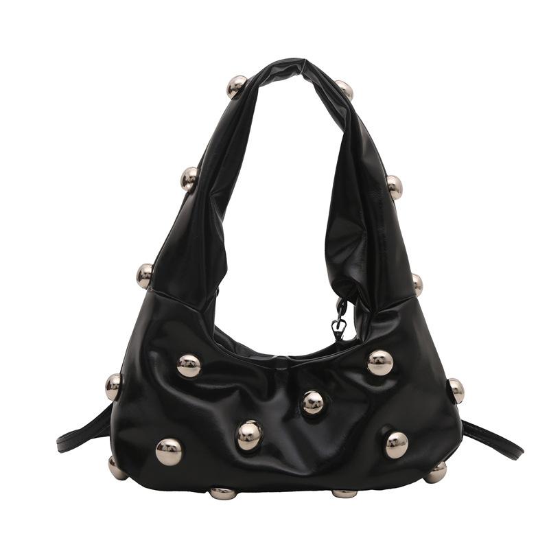 Personalized Pu Rivet Shoulder Bags Solid Color Crossbody Bag High-End Women Handbag Luxury Brand Satchel Small Tote Bag