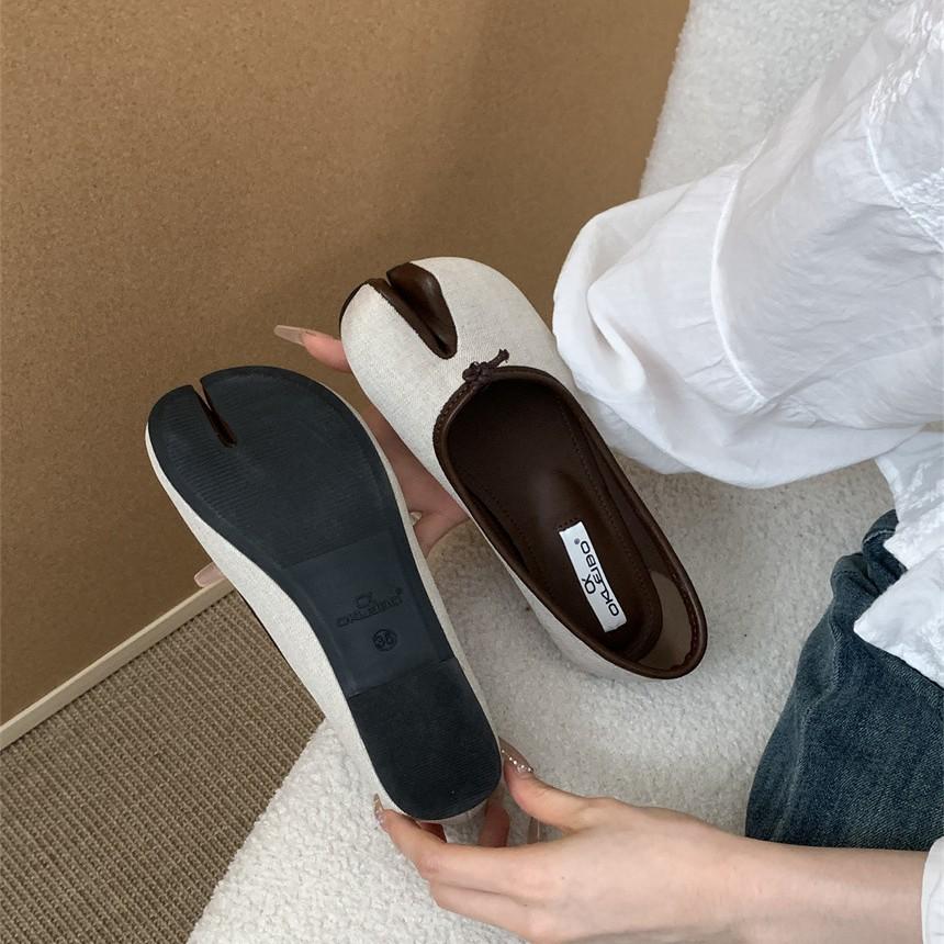 2025 spring new sub-toe pig's trotters sub-toe lazy horseshoe shoes lazy shoes flat women's single shoes Doudou shoes