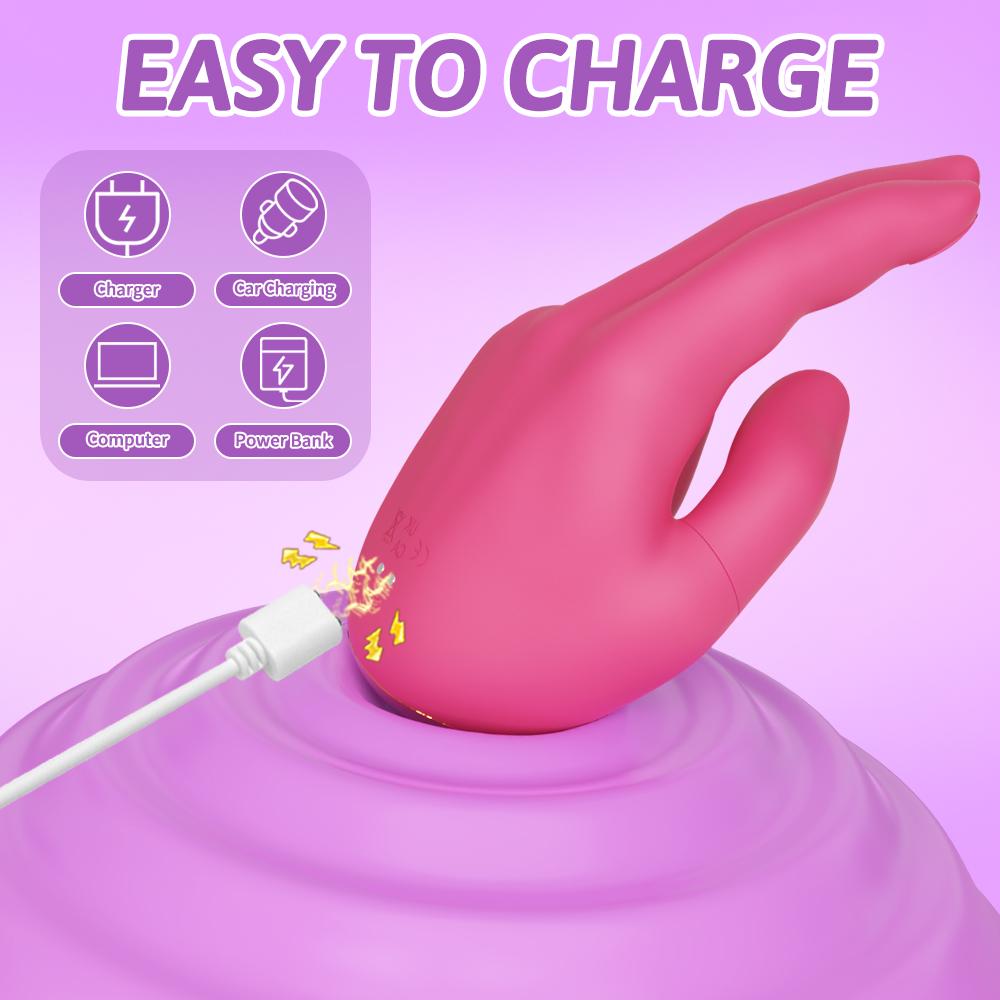 Wiggle Finger Vibrator for Women Sex Toy Insert G-Spot Vagina Vibrator Heating Vibrators Female Masturbator Clitoris Clit Stimulator Magnetic Charging