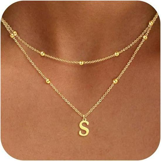 Exquisite 14K Gold Plated Copper Initial Pendant Necklace - Personalized and Fashionable Jewelry