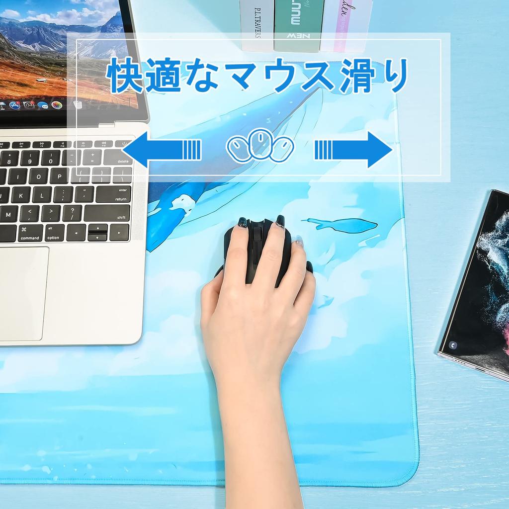 Newseego Mouse Gaming Mouse Keyboard Cute Table Extra Stays In For Pad, Pad, Pad, Mat, Large, Thin, Anti-Slip, Washable, Place, Durable, Gaming, Work,