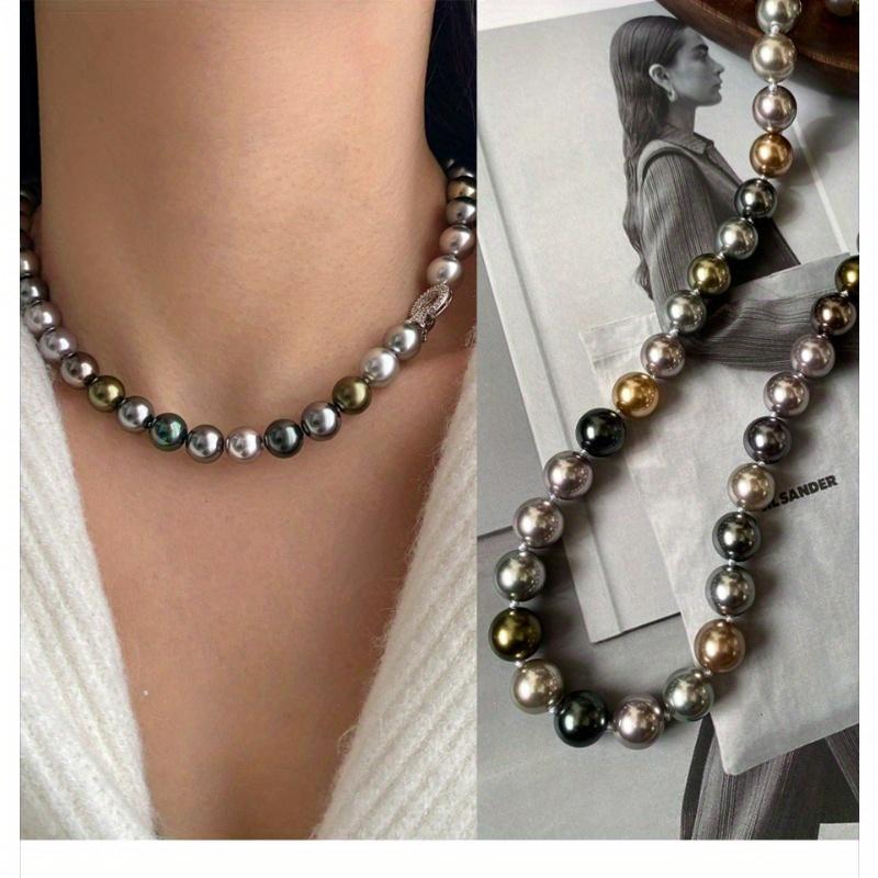 1PC Mixed-color Luxury Fritillary Bead Necklace, Suitable for Women, In a Retro and Sexy Style, Suitable for Daily Wear and Gift Giving