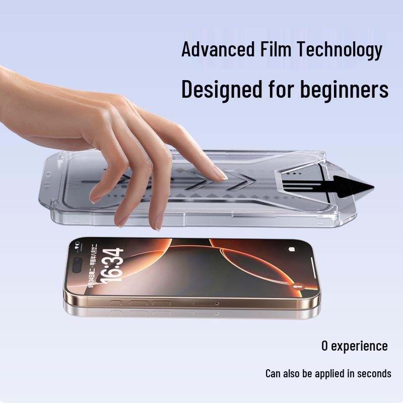 Protezione Schermo in Vetro Temperato per Apple 17 Pro Max - Design con Camera Senza Polvere