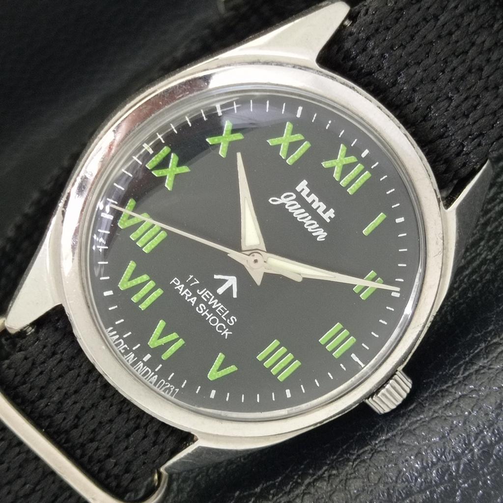 

HMT JAWAN INDIAN HAND-WINDING MENS BLACK COLOR DIAL WATCH a431044-2 R105-a431044