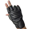 Men's Punk Rivet Fingerless Faux Leather Gloves for Cycling & Street Dance
