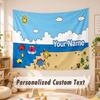 Custom Name Text Tapestry,Mr. Men & Little Miss Boho Wall Hanging, Decorative Backdrop Tapestry For Room