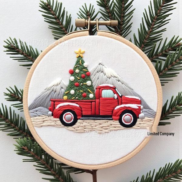 2025 Handgemachtes Weihnachtsstickerei DIY-Set - Englische Anleitung
