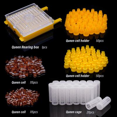 Kit de Cría de Abejas Reina Nicot Alemania Sistema de Cría de Abejas Reina Jenter Cúpulas de Celda de Abeja Reina Jaula para Mover Larvas Para Suministros de Apicultor