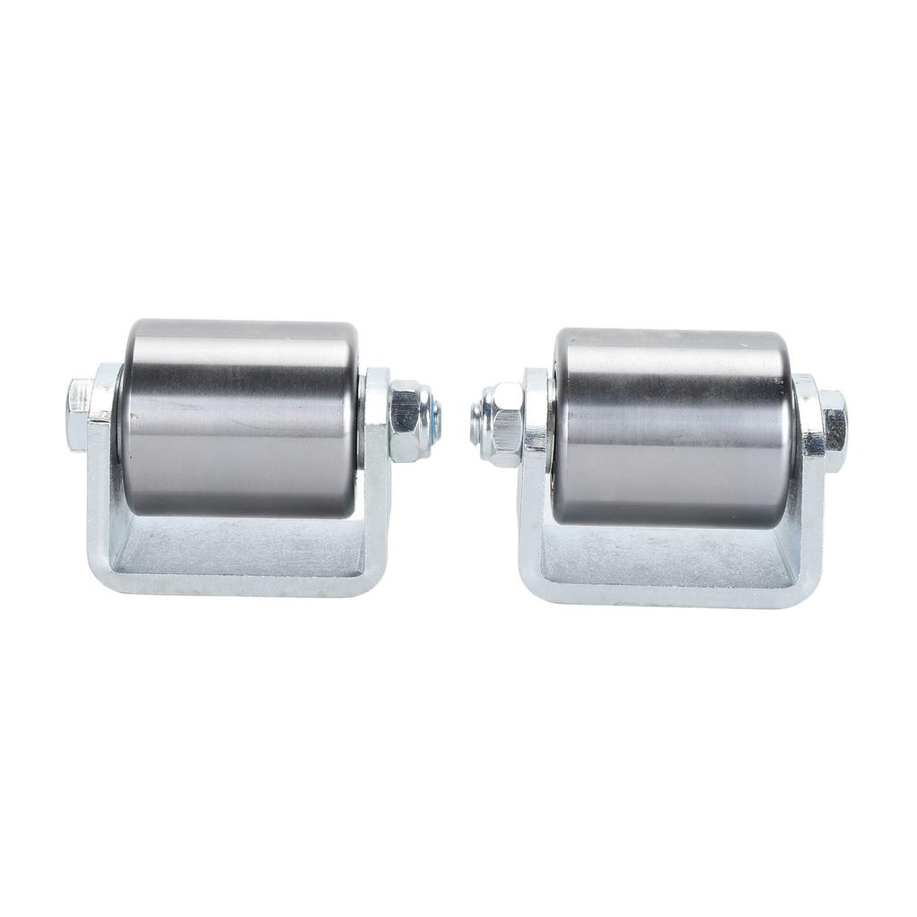 2pcs Weld On Trailer Rollers 2 Inch Chassis Protection Heavy Duty Steel Micro RV Skid Wheels