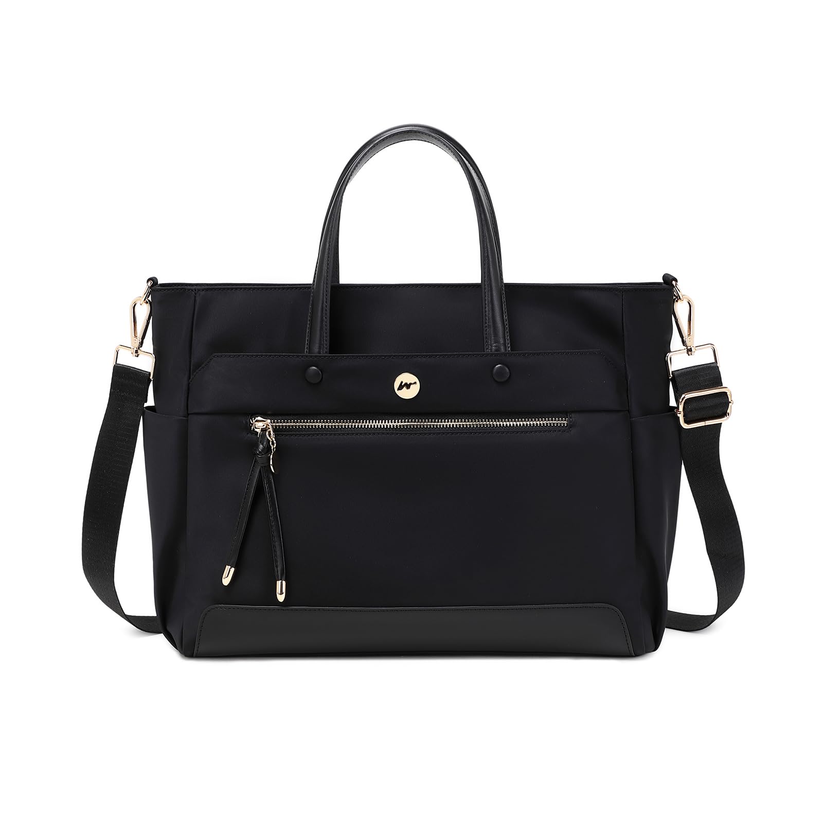 

SHCER Деловая сумка-тоут Легкая и большая Вмещает несколько отделений Идеально подходит для работы и официальных мероприятий Женская сумка 2-в-1, Стильная, Вместительная, А4/14-дюймовая чёрный