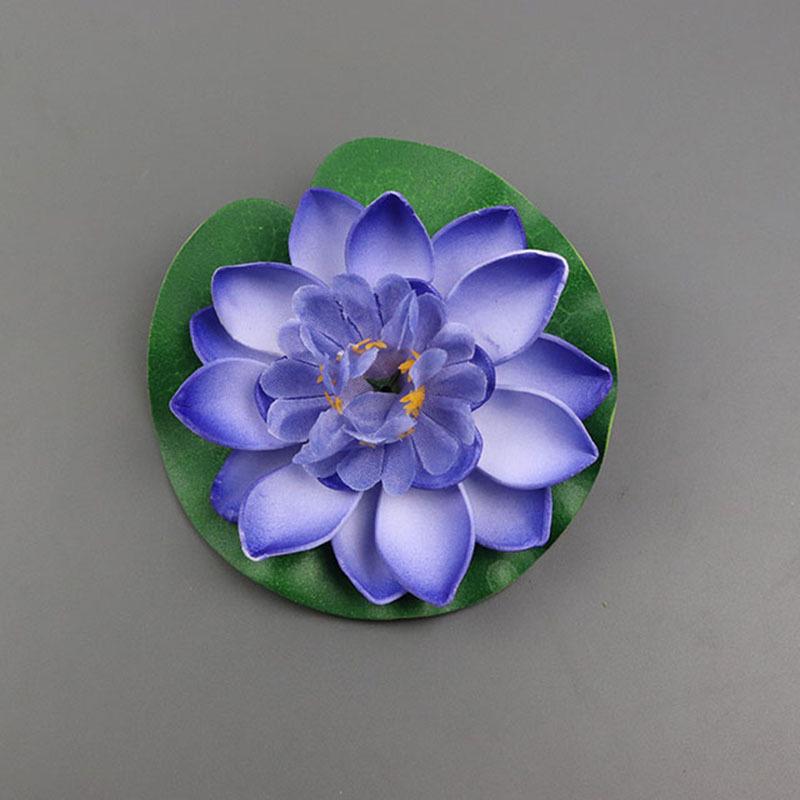 10cm Double-Layer Lotus with Half Petals for Buddha Fish Tank Decoration