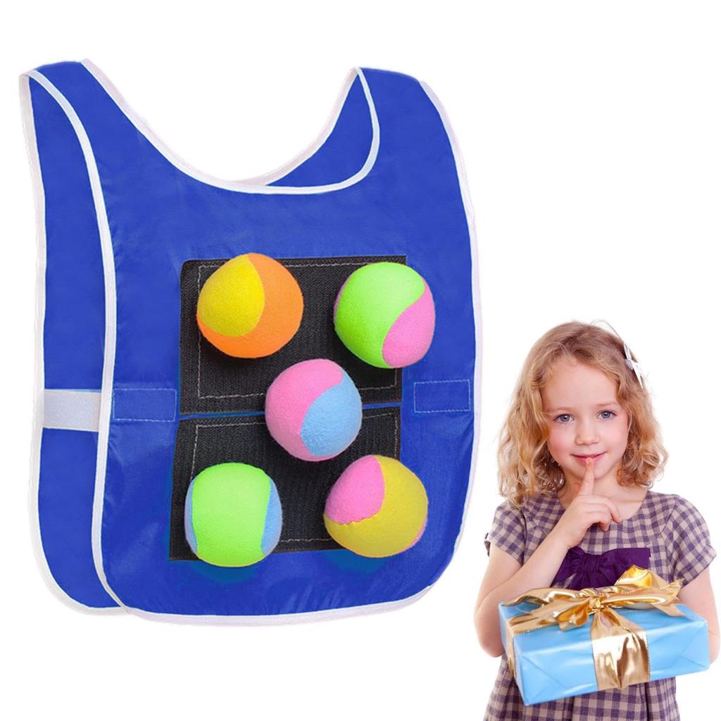 Children Toddler Sticky Vest Outdoor Throwing Target Game With Balls For Kids
