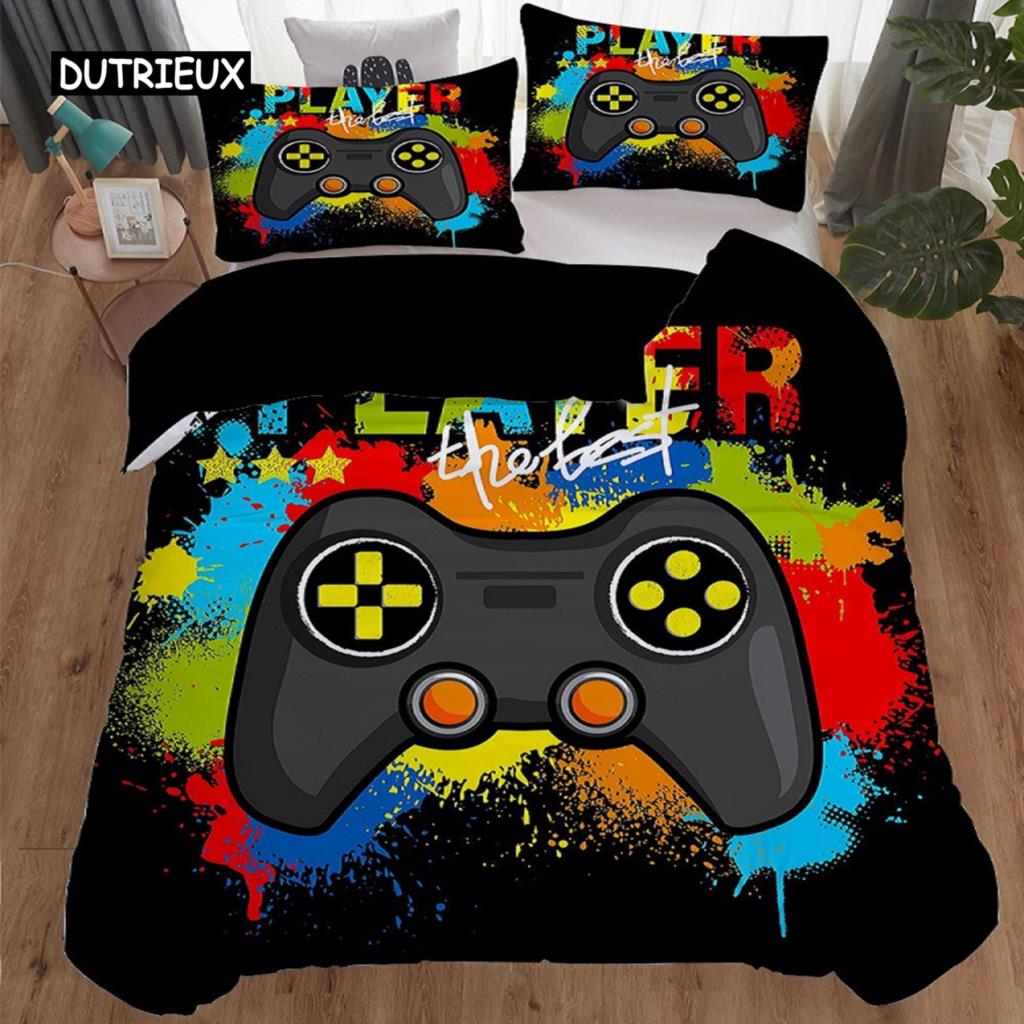 

Домашний текстиль Комплект постельного белья Gamer Life 3D Pattern Printed Duvet Cover Set Twin Full Queen King Boys Adults Полиэстеровый пододеяльник EU single(135x200cm)