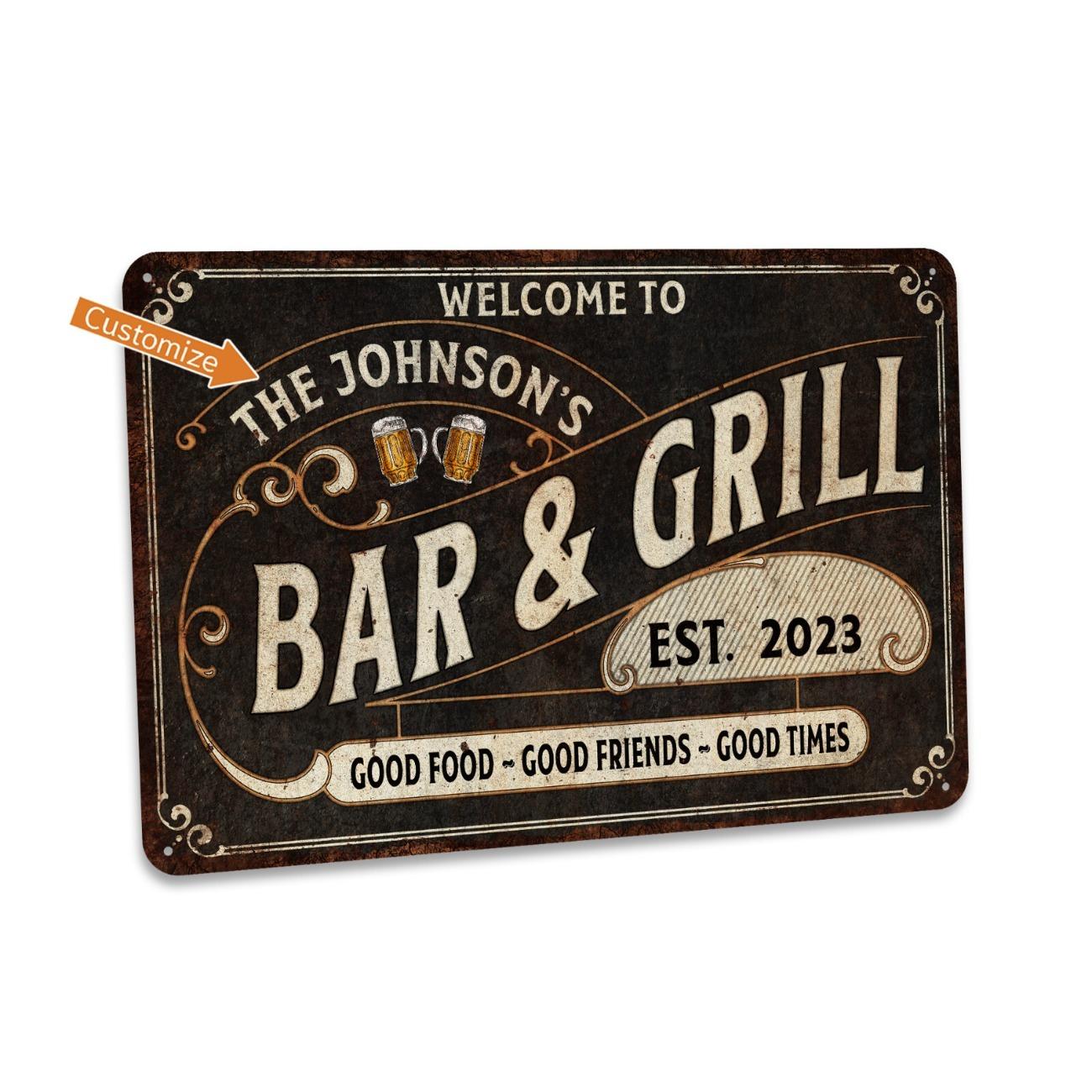 Personalized Bar Wall Decor Metal Sign Waterproof белый