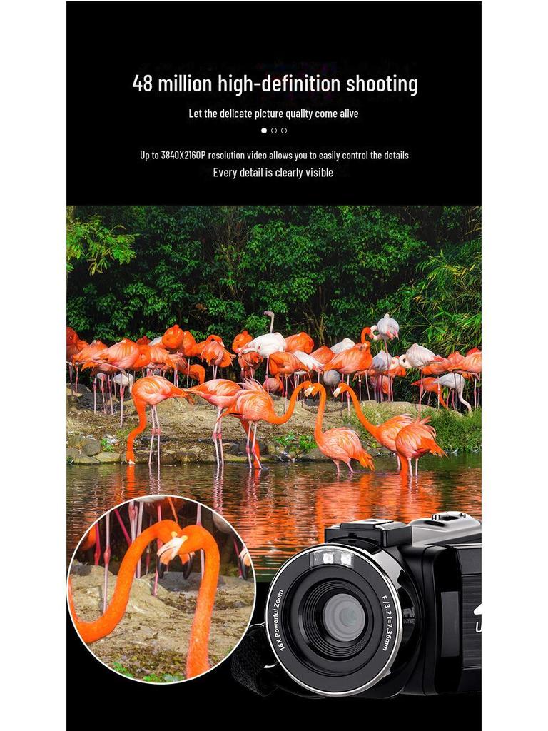 4K WiFi Touch Screen HD Digital Camera, 48MP Video Recorder