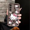 Hello Kitty Leopard Print Pattern Case for Samsung Galaxy A06 A15 A14 A11 A13 A30 A12 A07 A04 A17 A16 A50 A05 A20 Phone Cover