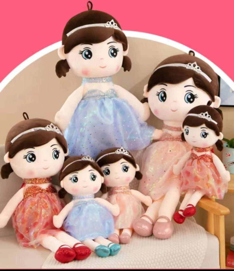 Phil Princess Plush Rag Doll - Changeable Cute Stuffed Toy for Girls