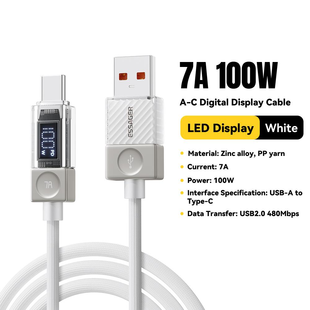 Essager 240W USB C Cable for 17 16 15 Plus Pro Max Macbook iPad Supercharge Fast Charger Type C Cable for Samsung