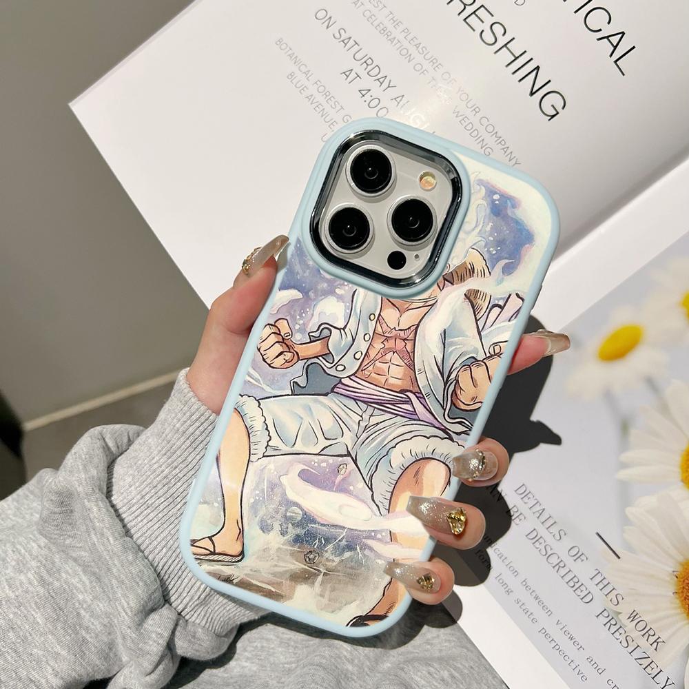 Ae92 One Piece Luffy Gear 5 Phone Cases for Samsung A13 A32 A53 A04 A54 S23 S24 Ultra Infinix Hot 40 Huawei P30 Pro Metal Camera Protective Back Cover