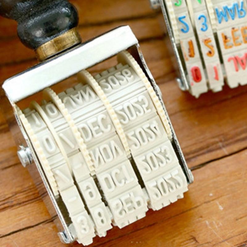 Manual Date Marker With Turning Mechanism Rubber Stamper Line Dater Rotating Date Stamper For School Office Use