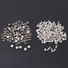 100pcs Cloth Crystal Inlay Rapid 6 7mm Rivets Spots Studs Cap for DIY Leather Craft Decoration