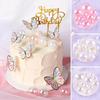 10 Pcs Cake Decoration Ball Transparent Lasers Christmas Tree Wedding Party Cake Topper Baking Ornaments Wedding Bakery Supplies