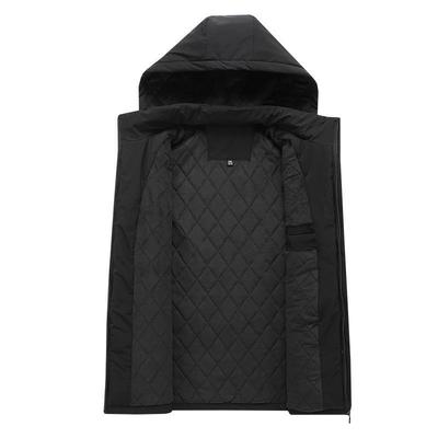 Herbst und Winter Samt Kurze Baumwollgepolsterte Kleidung Herren Übergroß Dicke Thermische Kapuzenfederjacke Jacke Oberteil