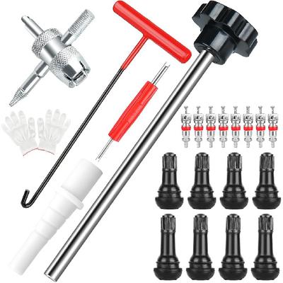 22Pcs Quick Change Tire Valve Tool Kit, Tire Valve Stem Core Quickly Replacement Tool Kit, Perfect Tool For Replacing Leaky Valves In