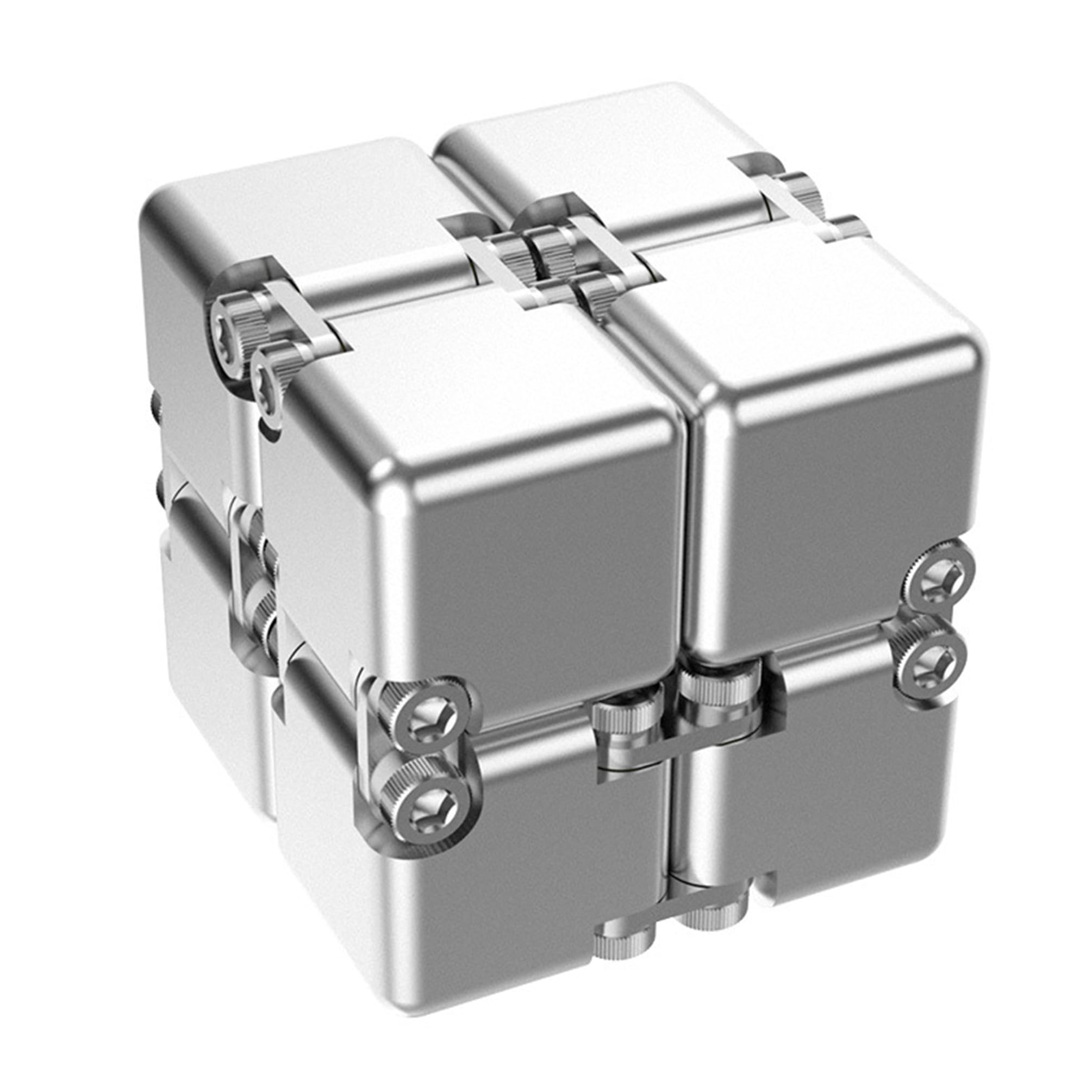 

Кубик Бесконечности Магический Кубик, 3D Пазл, Кубик Бесконечности Фиджет, Игра для Взрослых, Прочный и Тяжелый, Игрушка для Снятия Стресса, Портативный (Версия для самостоятельной сборки, серебристый)