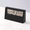 Silent LED Digital Clock with Weather, Temperature & Humidity Display - Battery-Powered Desk Alarm Clock for Home or Office