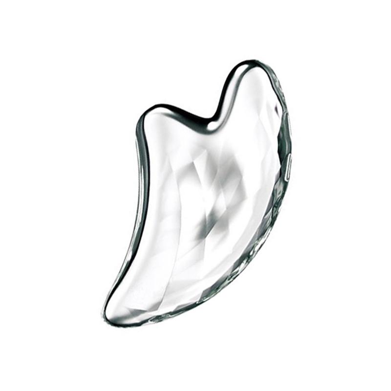 

Скребок для спа-кристаллов Прозрачный скребок Красота V-лицо Похудение Массаж лица 3D Гуаша Красота Дренаж меридианов прозрачный