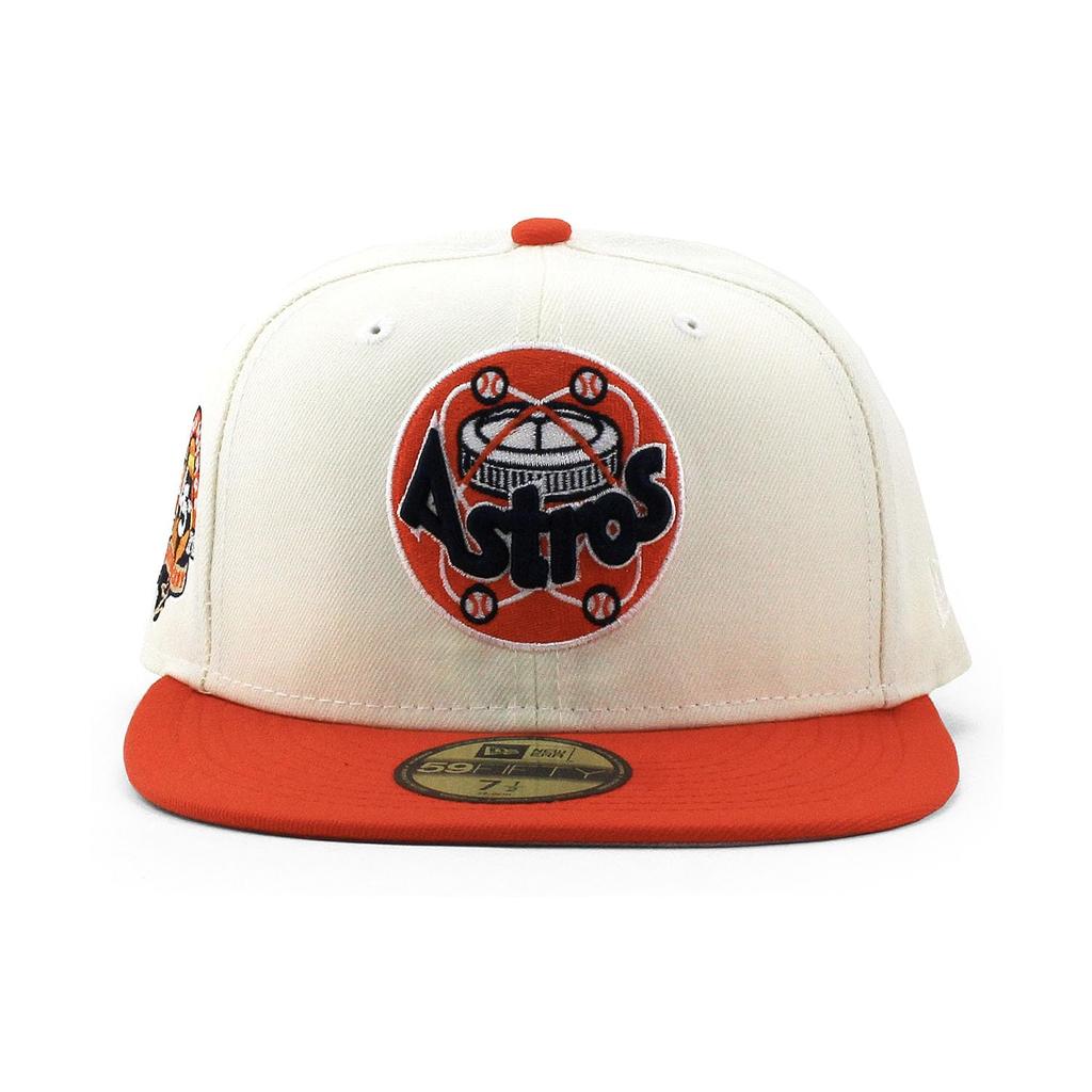 [New Era] Cap 59FIFTY Houston Astros MLB 45TH ANNIVERSARY GREY BOTTOM FITTED CAP CREAM HOUSTON ASTROS 5950 Hat Color Bottom Sz 7-12 [Used]
