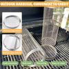Rolling Grill Basket BBQ Mesh Tube Removable Wooden Handle Stainless Steel Round Mesh Cage Outdoor Camping Cooking Tools