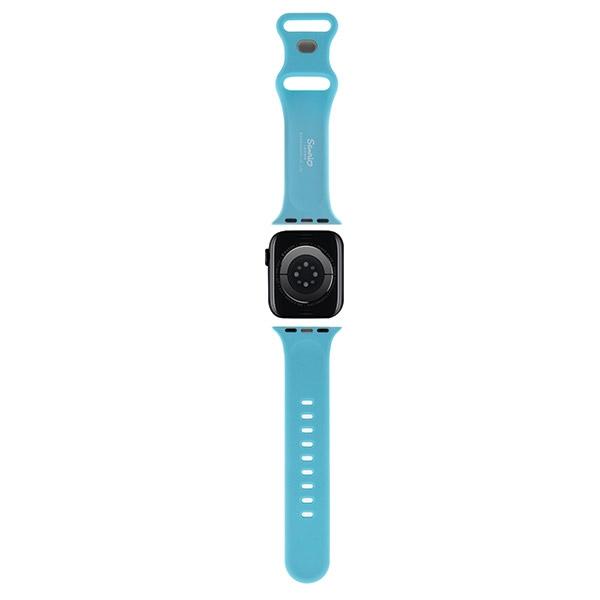 Hello Kitty HKAWMSCHBLB Apple Watch Strap 38/40/41mm Blue/blue Strap Silicone Kitty Head