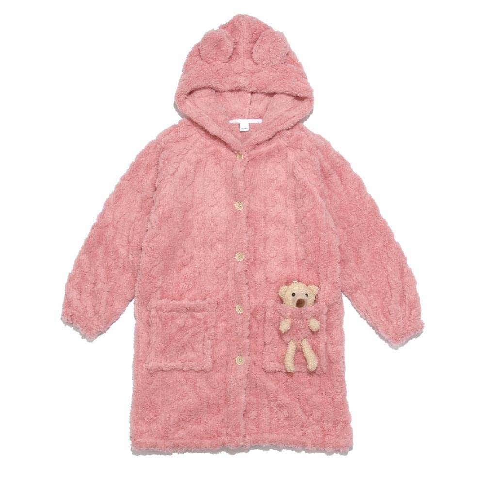

Wearable Fluffy and Long Length with Perfect for Baby and as a Bear Cardigan or Nightwear Mie-Mie Blanket, Loungewear, Gown, Kids Kigurumi, Warm, розовый