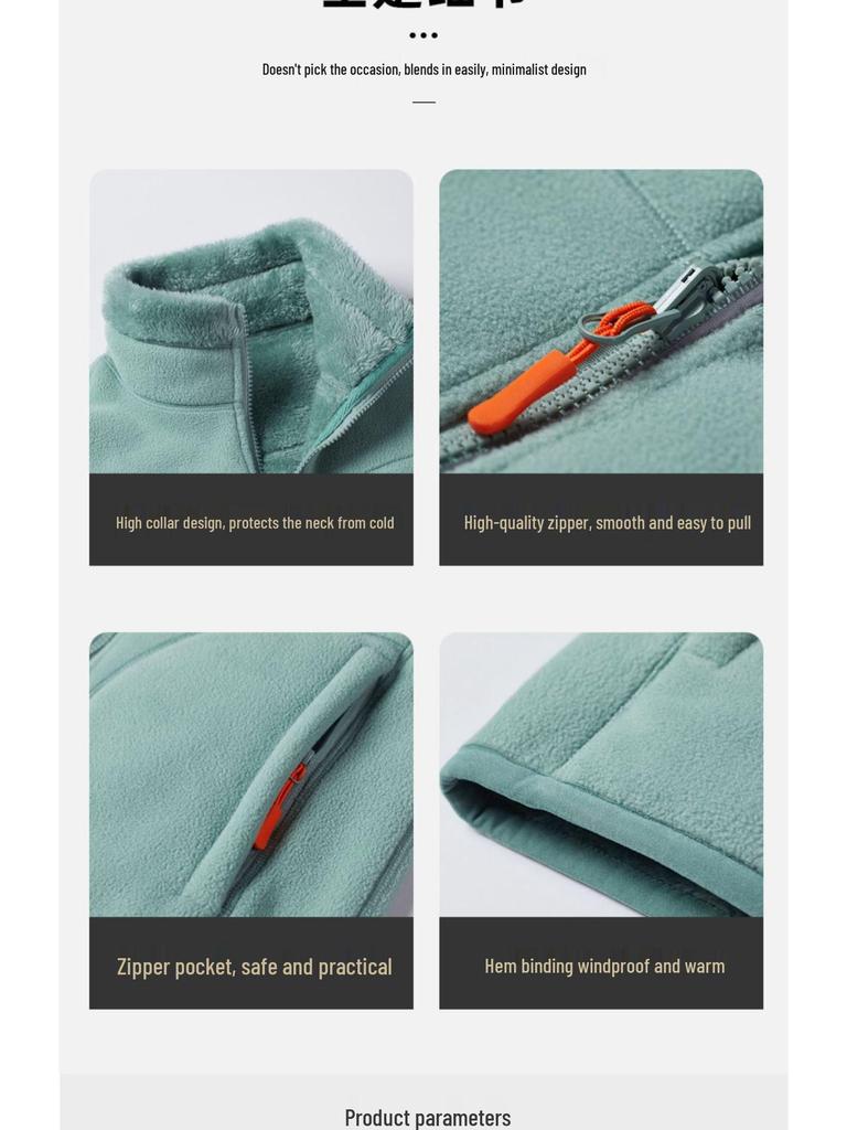 Dámská oboustranná bunda z velbloudí vlny Huagang - Podzimní/zimní silný kardigan z korálového fleecu