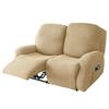 6pcs Solid Color Recliner Sofa Cover Elastic All-inclusive Couch Coushion Case Soft Pet-friendly Protective Case for Living Room