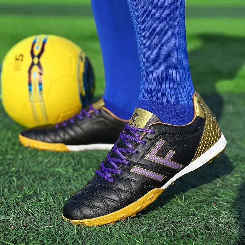 New Men Football Boots Non-Slip Soccer Shoes FG/TF High-quality Sneakers Futsal Hot-selling Indoor Cleats Mid-top Match