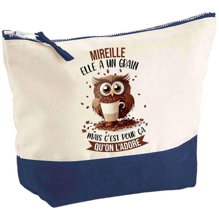 Trousse de maquillage - PLANETEE - Mireille Chouette Grain - Grand format - Coton - Impression sublimation HD