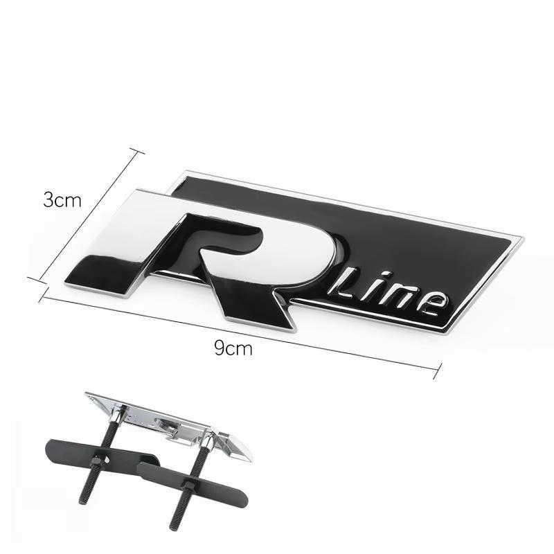 For VW Car Metal Front Grill Trunk Auto Emblem Sticker Accessories For Volkswagen GTI R-Line R Polo T5 Golf Passat Scirocco Je cg2