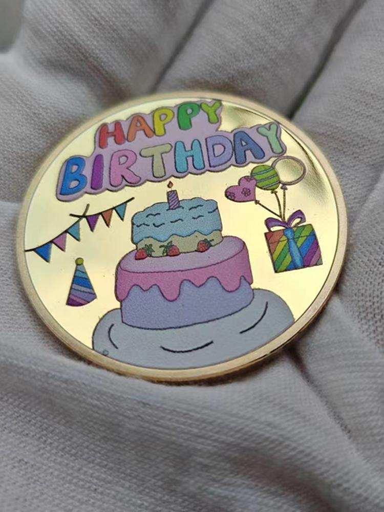 Souvenir Coin Happy Birthday Collection Coins Commemorative золотой